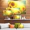 Designart - Sunflowers blooming on the field - Large Animal Canvas Art Print